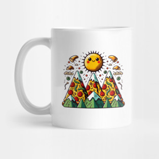 Funny Pizza Moutain for Pizza Lovers Mug