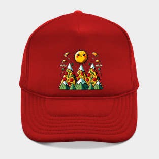 Funny Pizza Moutain for Pizza Lovers Hat