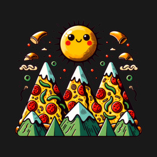 Funny Pizza Moutain for Pizza Lovers T-Shirt