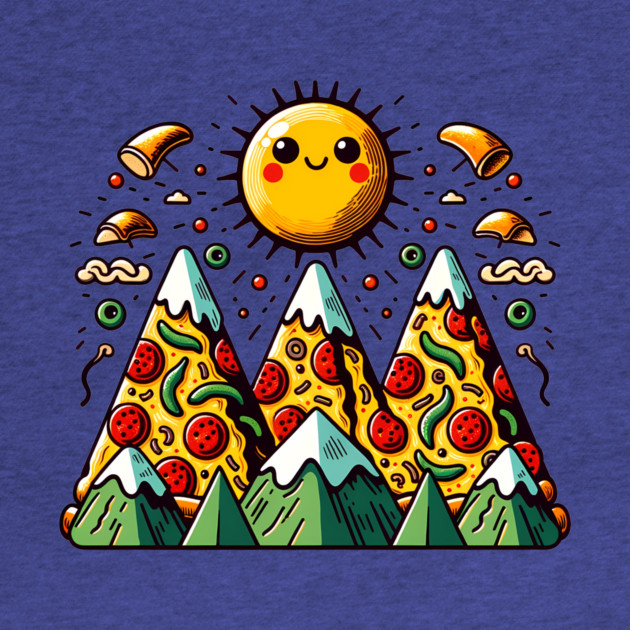Funny Pizza Moutain for Pizza Lovers by logiamerch