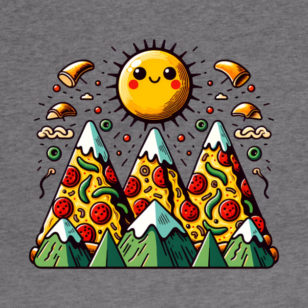 Funny Pizza Moutain for Pizza Lovers by logiamerch