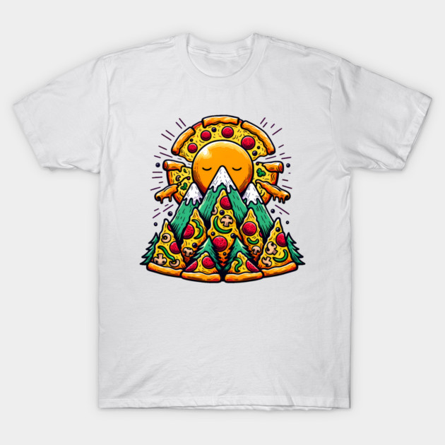 Funny Pizza Moutain for Pizza Lovers T-Shirt by logiamerch