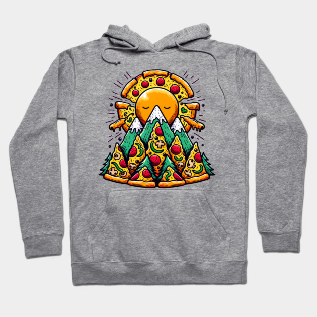 Funny Pizza Moutain for Pizza Lovers Hoodie by logiamerch