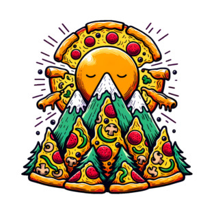 Funny Pizza Moutain for Pizza Lovers T-Shirt