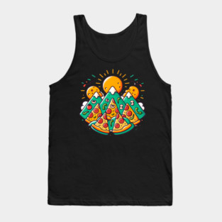 Funny Pizza Moutain for Pizza Lovers Tank Top