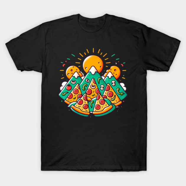 Funny Pizza Moutain for Pizza Lovers T-Shirt by logiamerch