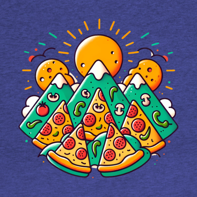 Funny Pizza Moutain for Pizza Lovers by logiamerch