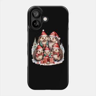 Merry Christmas Hedge Hogs Phone Case