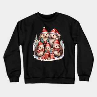Merry Christmas Hedge Hogs Crewneck Sweatshirt