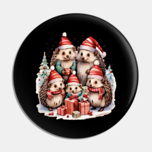 Merry Christmas Hedge Hogs Pin