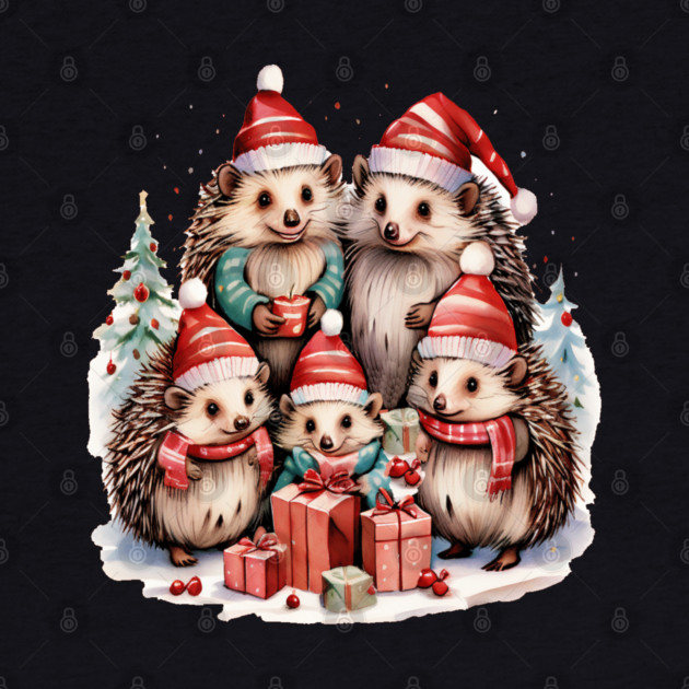 Merry Christmas Hedge Hogs by BirdsnStuff