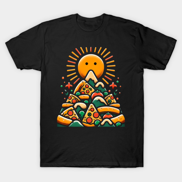 Funny Pizza Moutain for Pizza Lovers T-Shirt by logiamerch