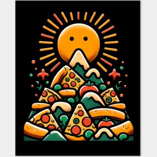Funny Pizza Moutain for Pizza Lovers Posters and Art