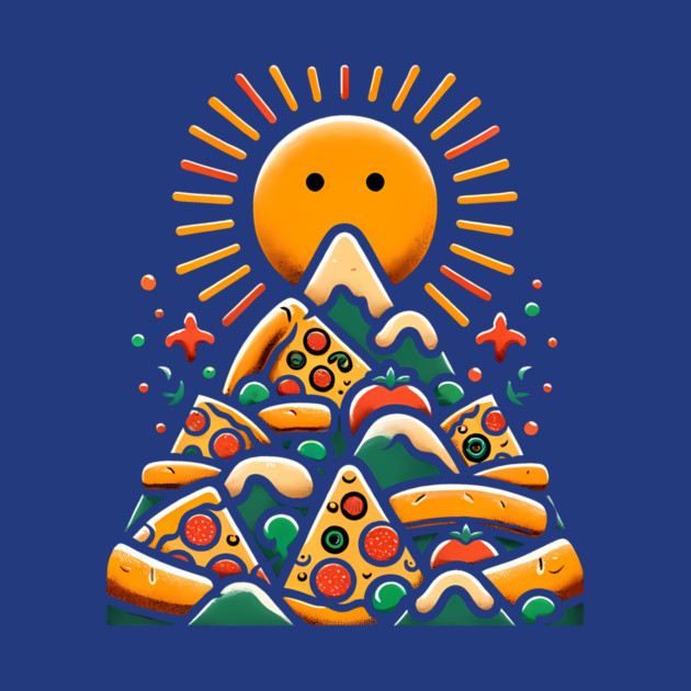 Funny Pizza Moutain for Pizza Lovers by logiamerch