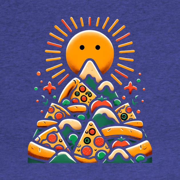 Funny Pizza Moutain for Pizza Lovers by logiamerch