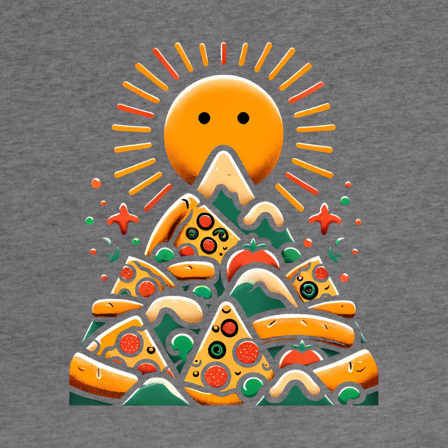 Funny Pizza Moutain for Pizza Lovers by logiamerch