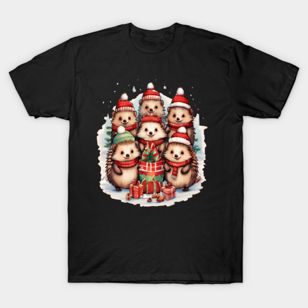 Merry Christmas Hedge Hogs T-Shirt by BirdsnStuff