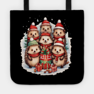 Merry Christmas Hedge Hogs Tote