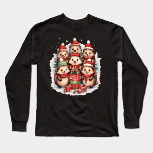 Merry Christmas Hedge Hogs Long Sleeve T-Shirt