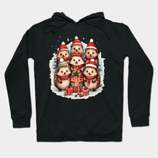 Merry Christmas Hedge Hogs Hoodie