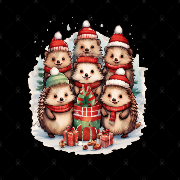 Merry Christmas Hedge Hogs by BirdsnStuff