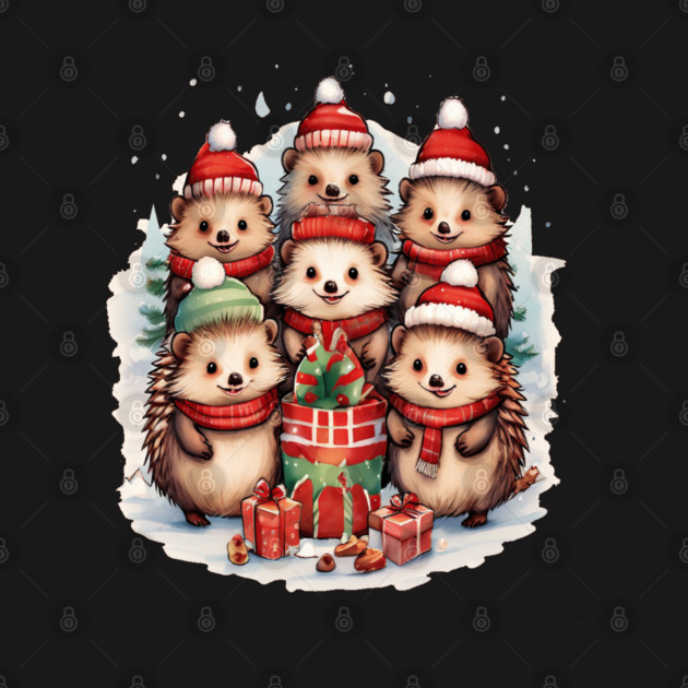 Merry Christmas Hedge Hogs by BirdsnStuff