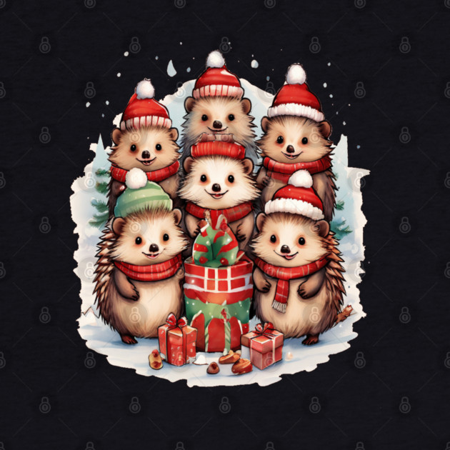 Merry Christmas Hedge Hogs by BirdsnStuff