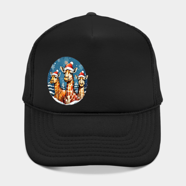 Chrismtas Girraffe and Santa Hats by BirdsnStuff