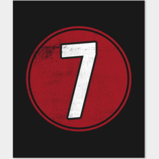 Number Seven 7 Posters and Art
