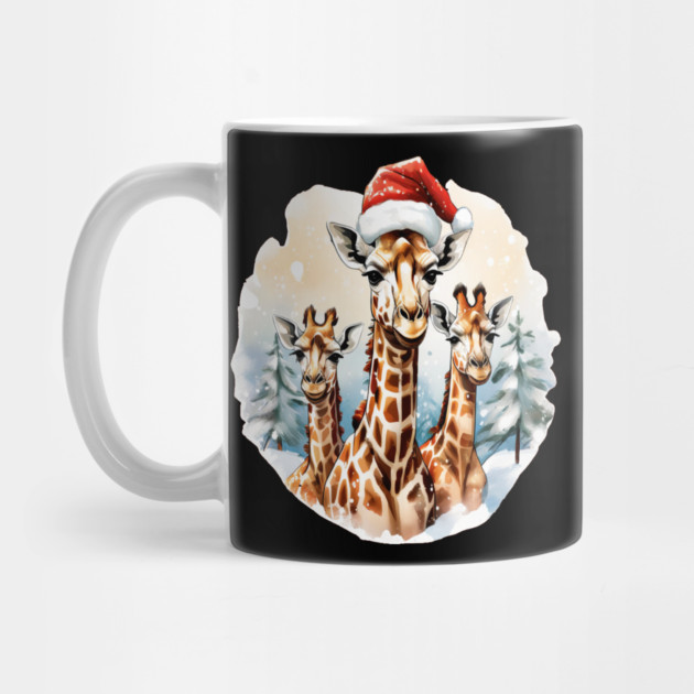 Chrismtas Girraffe and Santa Hats by BirdsnStuff