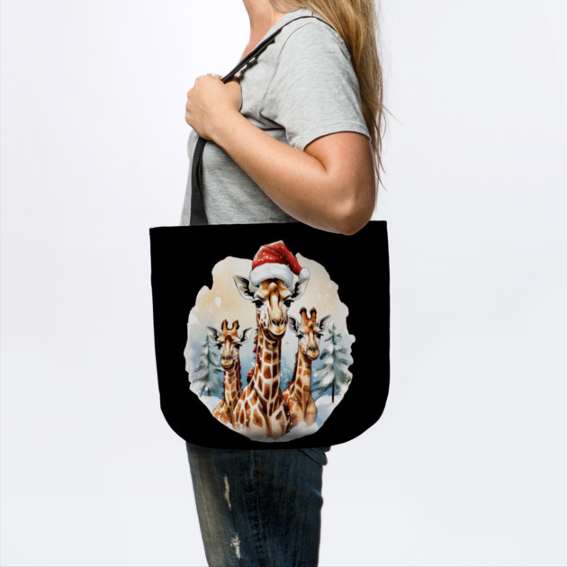 Chrismtas Girraffe and Santa Hats by BirdsnStuff