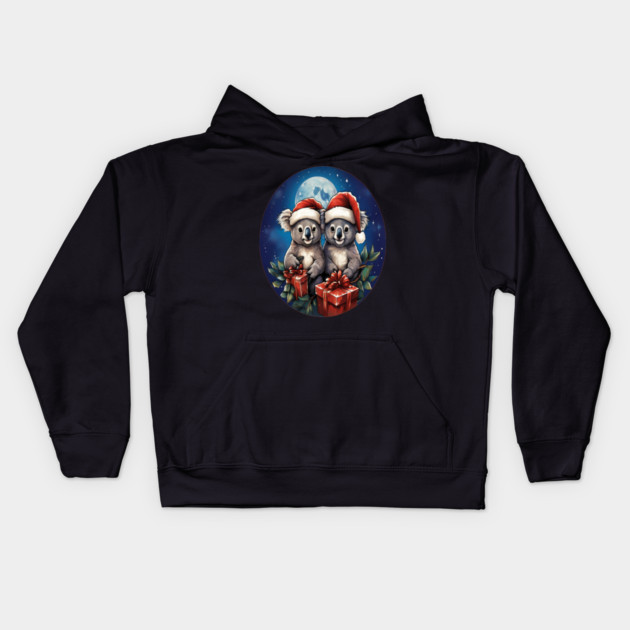 Koala Bear Christmas Kids Hoodie by BirdsnStuff