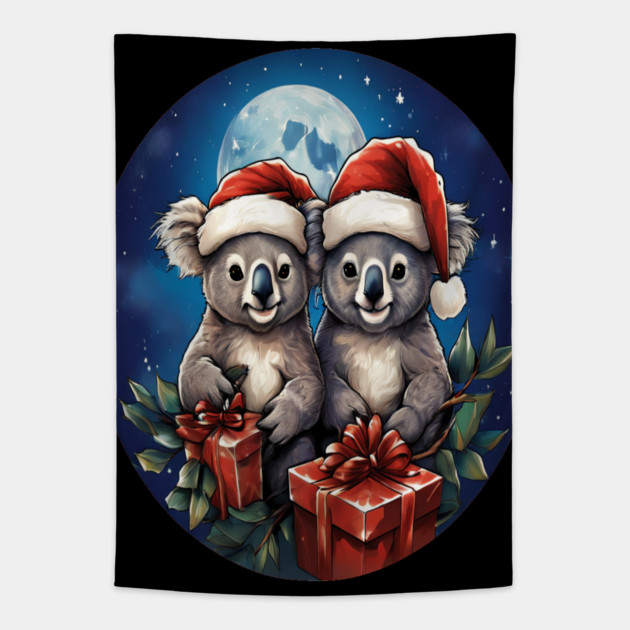 Koala Bear Christmas Tapestry by BirdsnStuff