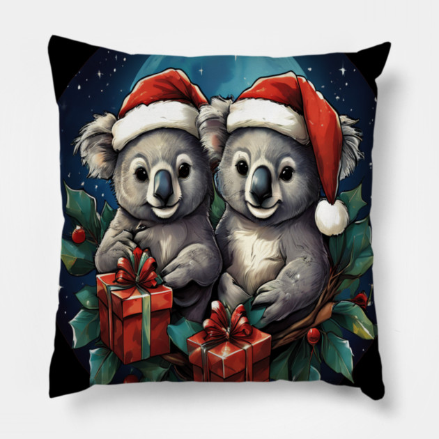 Koala Bear Christmas Pillow by BirdsnStuff