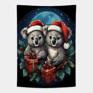 Koala Bear Christmas Tapestry