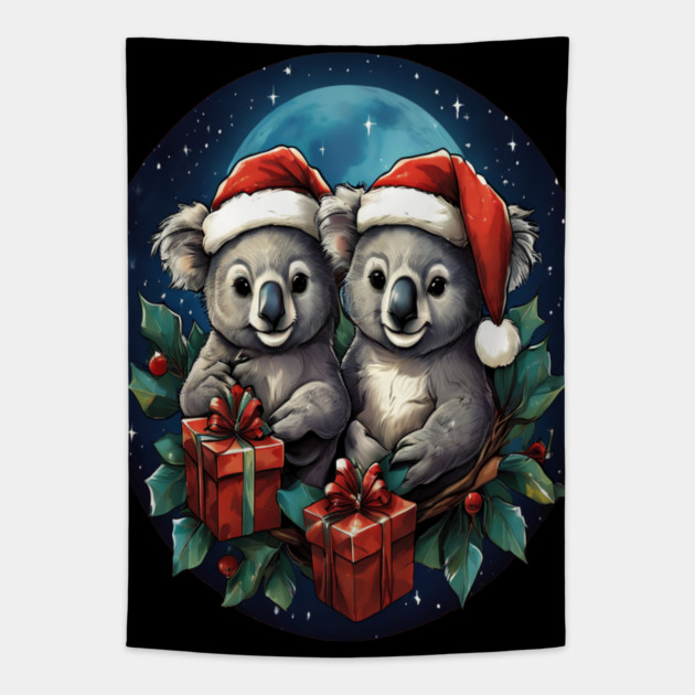 Koala Bear Christmas Tapestry by BirdsnStuff