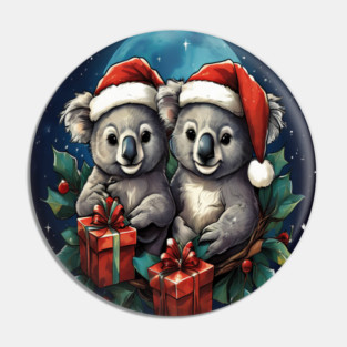 Koala Bear Christmas Pin