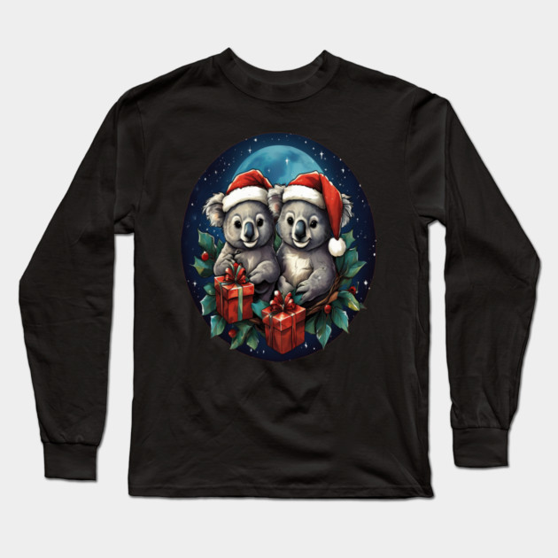 Koala Bear Christmas Long Sleeve T-Shirt by BirdsnStuff