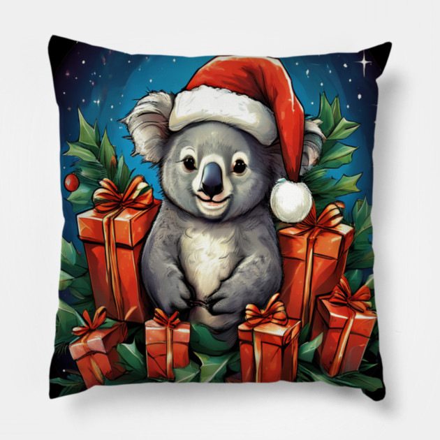 Koala Bear Christmas Pillow by BirdsnStuff