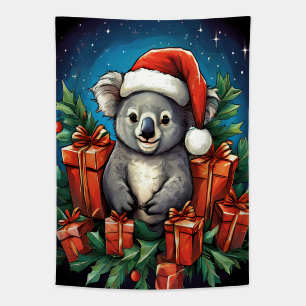 Koala Bear Christmas Tapestry by BirdsnStuff