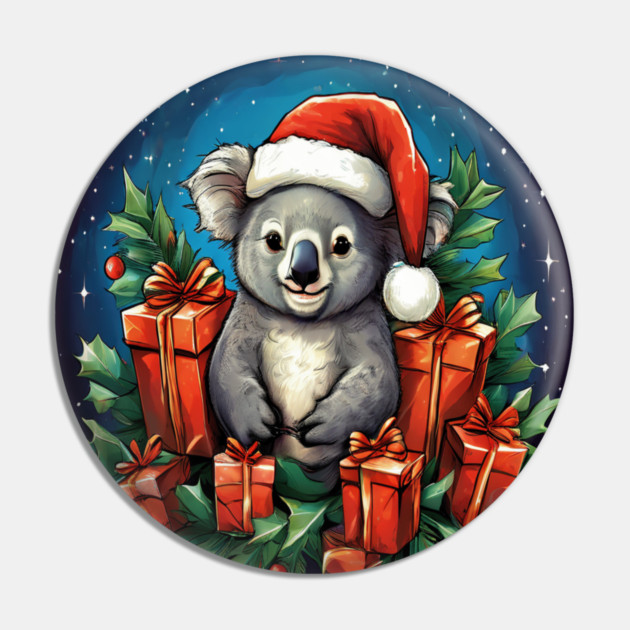 Koala Bear Christmas Pin by BirdsnStuff
