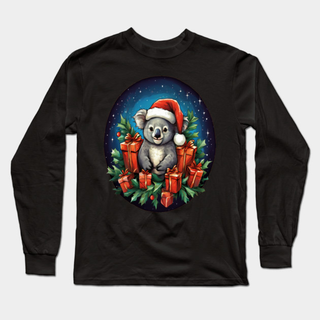 Koala Bear Christmas Long Sleeve T-Shirt by BirdsnStuff