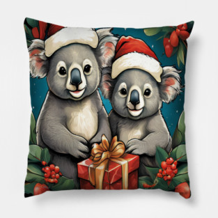 Koala Bear Christmas Pillow