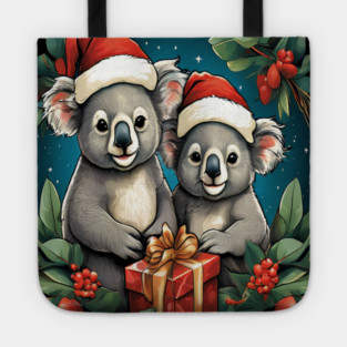 Koala Bear Christmas Tote