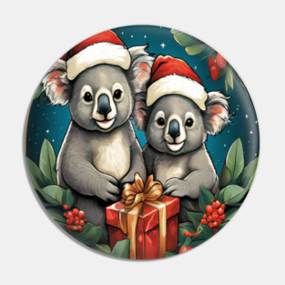 Koala Bear Christmas Pin