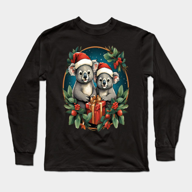 Koala Bear Christmas Long Sleeve T-Shirt by BirdsnStuff