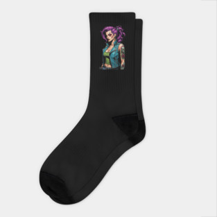 Zombie Pinup Girl Socks