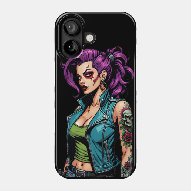 Zombie Pinup Girl Phone Case by Grave Digs