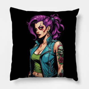Zombie Pinup Girl Pillow