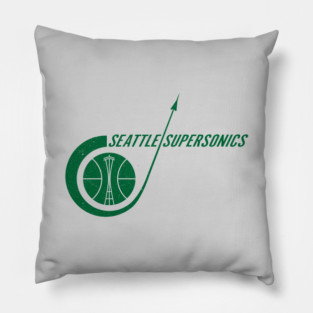 Historic Seattle SuperSonics Basketball Pillow
